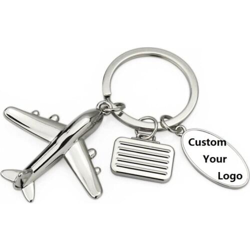 100Pcs Personalized Souvenir For Wedding Birthday Engagement Airplane Keychain Pendant Custom Company Promotion Activity Gifts
