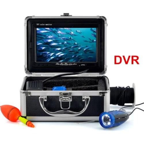 15m 1000TVL Professional Underwater Fishing Camera Fish Finder Video Recorder DVR 7 inch LED lights