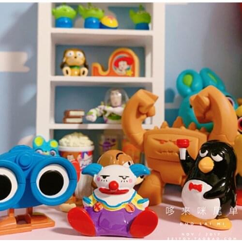 2PCS 4cm Disney Pixar bulk Toy Story rare clown resin doll sucker bracket