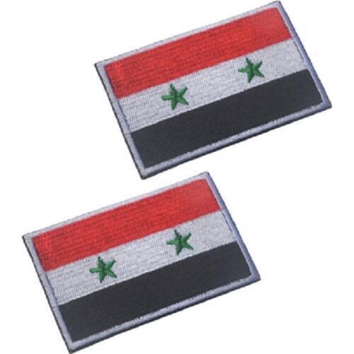 3D Embroidery Patches Armband Loops And Hook Flag Of Syria Flag Patches Badges For Clothing Hat Bag Patch
