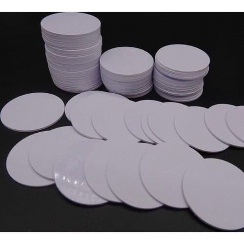 50PCS/LOT) Tk4100 (EM4100) Read-only RFID Smart ID 125khz Tags Waterproof 25mmx1mm PVS Coin Cards In Access Control