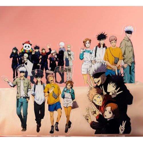 Anime Jujutsu Kaisen Cosplay Satoru Gojo Acrylic Stands Yoji Itadori Sakuna Megumi Character Model Desk Decor Collection Gift