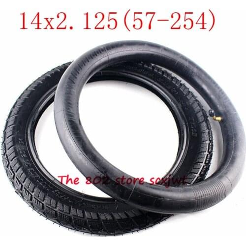 Free Shipping Hot Sale 14x2.125 inner and outer tire Electric Tire Electrombile 14*2.125 tube tyre Gas Scooter