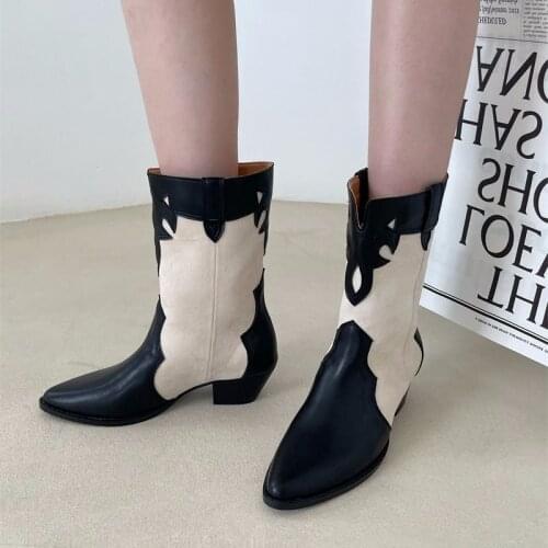 Bottine femme осенняя обувь женская Autumn New Style Pointed Knight Boots Fashion Thick Heel Ankle Boots Women IPPEUM