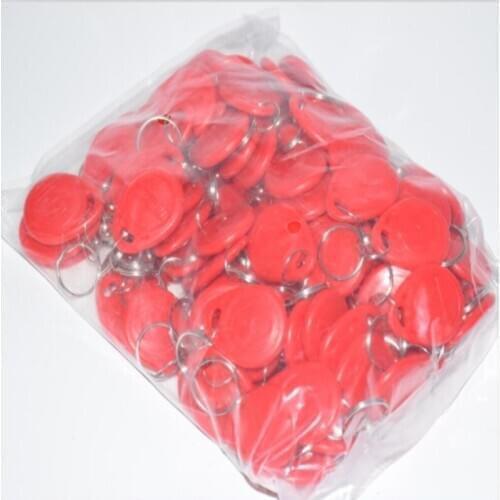 100 pieces 125Khz Keychains RFID Proximity ID Card Token Tags Key Fobs for access control