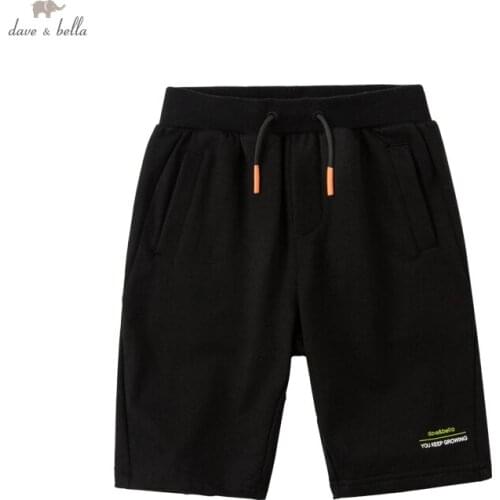 DKY17299-2 dave bella summer 5Y-13Y kids boys fashion casual soild pockets pants children boutique casual full-length pants