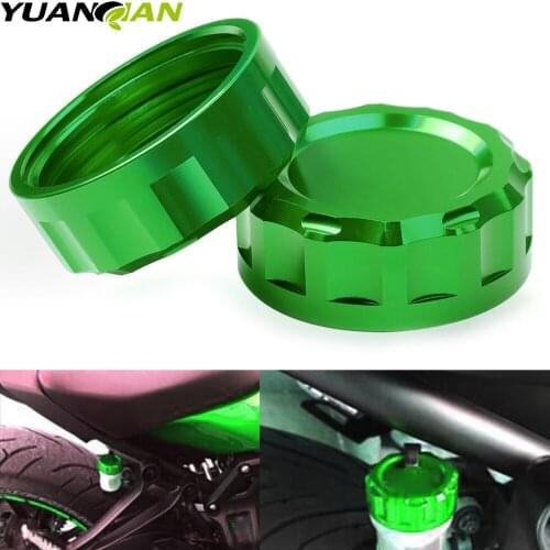 For Kawasaki CNC aluminum Motorbike Cylinder Reservoir Cover Motorcycle Reservoir Cap fluid For Kawasaki NINJA 650 NINJA650 2017