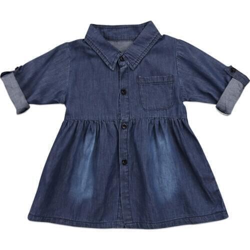 Cute Toddler Kids Baby Girls Toddler Denim Jeans Casual Party Tutu Dress Clothes Size 2-5T