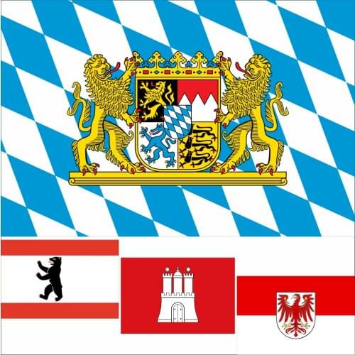 German State Bavaria Berlin Thuringia Flag 3X5FT 100D Polyester Double Stitched High Quality Banner