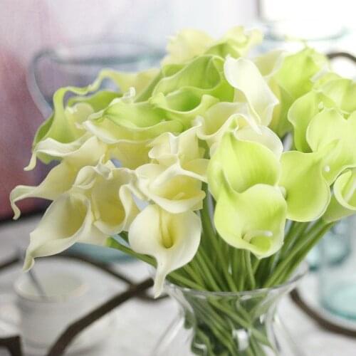 Artificial Flowers Calla Lily Simulation PU Single Stem Flower for Kitchen Garden Party Wedding DIY Bouquet Home Decoration