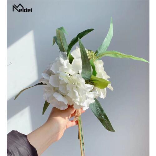 Artificial Flower Silk Roses Peony Hydrangea Bouquet Autumn Imitation Flore Bundle DIY Wedding Home Christmas Decor Faux Flowers