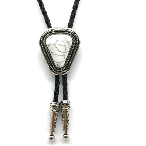 KDG western cowboy zinc alloy BOLO tie triangle point natural stone tie western cowboy shirt accessories tie