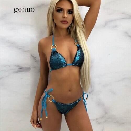 Sexy Underwear Set Triangle Underwear Plus Strap Bra Straps Sequin Underwear Set