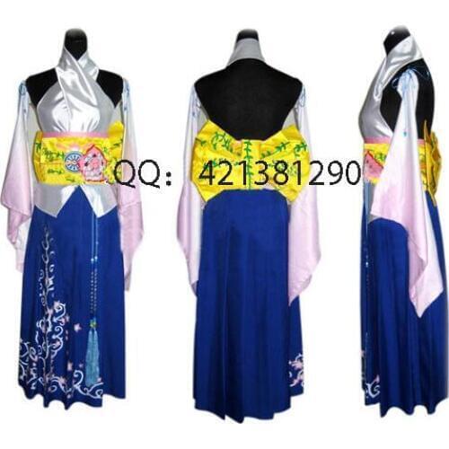2017 Final Fantasy Ten Yuna halloween Cosplay Summoned Costume Outfit High Quality