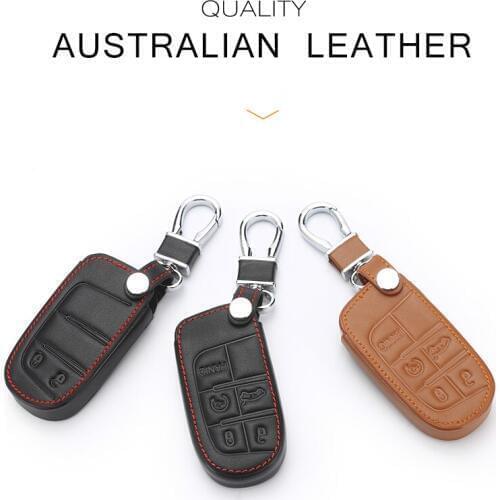 3 Style Leather Key Case For Dodge Journey Charger Dart Durango For Chrysler Car Key Cover With Keychain Key Portect