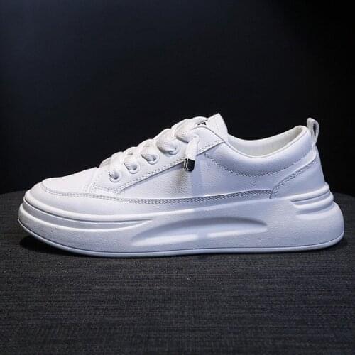 The New Women Sneakers Leather Light White Sneaker Female Platform Vulcanized Shoes Spring Casual Breathable Sports Shoe