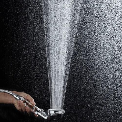 Shower head hand shower adjustable 3 mode high pressure shower head water saving one button to stop water shower heads