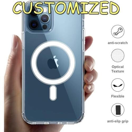 Customize! Magnetic Magsafe Case for iPhon XR like 12 Cover Anti-knock Cases for iPhone X XS like 11pro,12pro. xsmas 11promax
