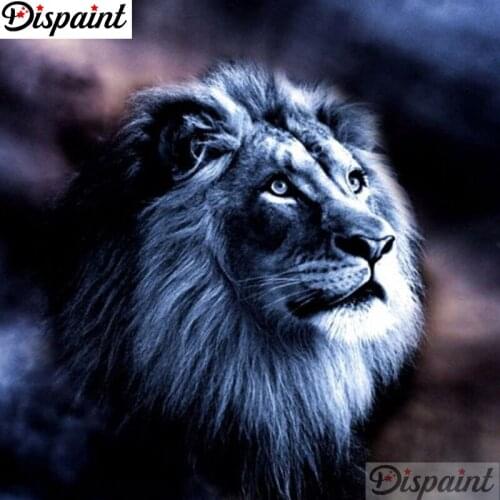 Dispaint Full Square/Round Drill 5D DIY Diamond Painting "Animal lion scenery" 3D Embroidery Cross Stitch 5D Home Decor A17157