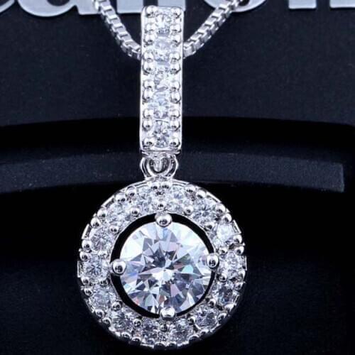 Low Price Fashion Jewelry Round Color optional Crystal CZ gNecklace Pendant