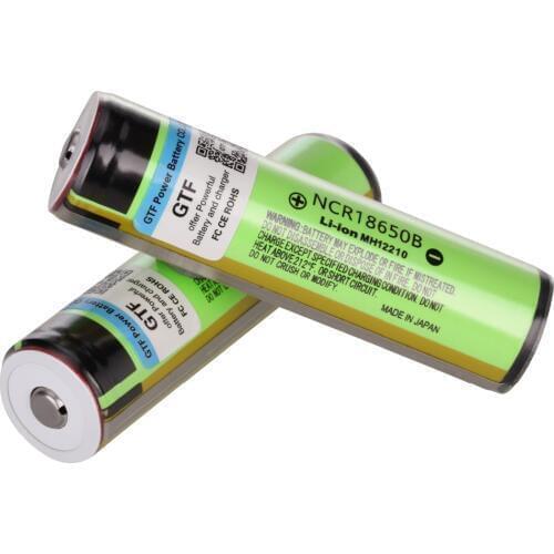 3400mah 18650 Original battery 100% capacity 3.7V 18650 PCB battery Original NCR18650B 3400mah li-ion Rechargeable Battery + pcb