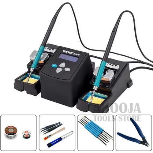 UYUE Lead-Free Soldering Station Double Electricity Soldering Iron Constant Temperature Adjustable Welding Iron Rework Station