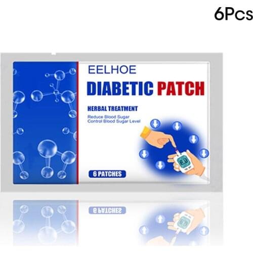 6Pcs Diabetic Patch Chinese Herbal Stabilizes Blood Sugar Level Lower Blood Glucose Sugar Balance Medical Plaster
