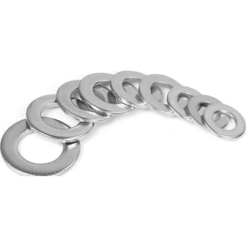 304 stainless steel flat washer M8 metallic flat gasket M8x16x1.5 10pcs