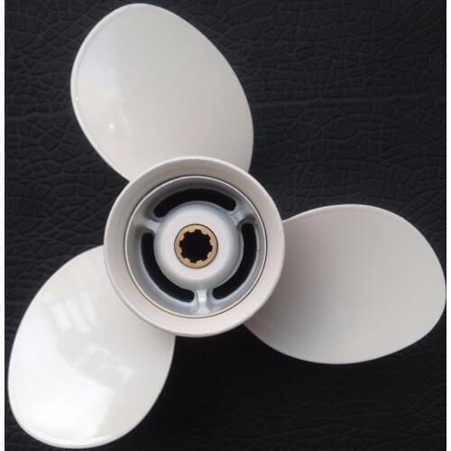 Free shipping 9 1/4x10 1/2 for YAMAHA 8 tooth spine aluminium propeller propellers 15hp propellers 9.9 hp propellers