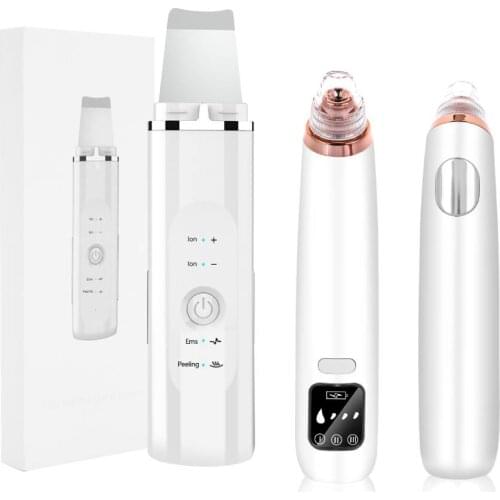 Ultrasonic Skin Scrubber Facial Pore Cleaner Face Blackhead Acne Removal Massage Deep Face Cleaning Skin Lifting Beauty Device