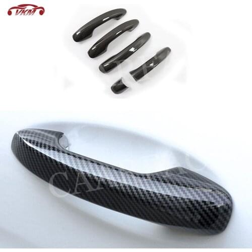 Carbon Fiber Door Handles Cover Trim Protective Stickers For Benz A B C E S GLA CLA CLS GL GLS Class W204 W176 W117 W218 X156