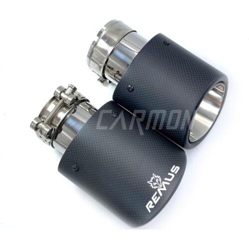1 piece universal Remus sport oval stainless steel matte Carbon Fiber Exhaust Tips exhaust tip muffler tips for benz bmw audi