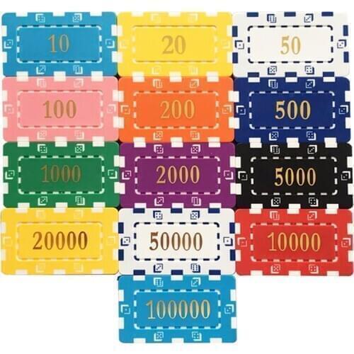 10PCS/Lot High-quality Special Square Type Large Square Chip Set Chips Currency Hold'em with Custom Mahjong ABS Chips Poker Chip