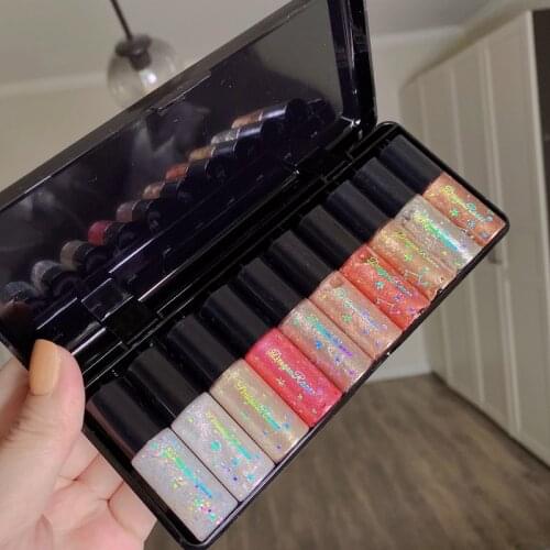 10PCS/SET Liquid Eyeshadow Stick Glitter Shimmer Diamond Pigmented Eye Liner Pen Long Lasting Metallic Shiny Makeup Palette