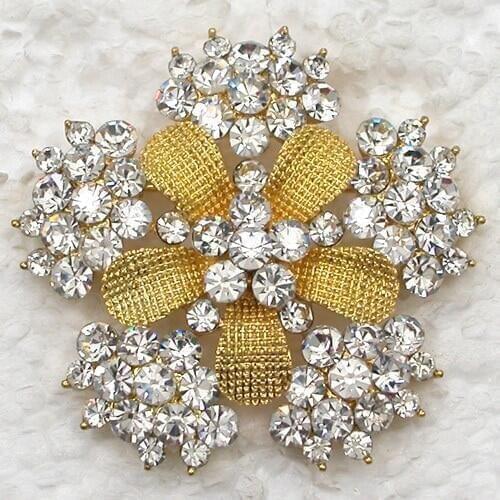 12pcs/lot Wholesale Fashion Brooch Rhinestone Bridal wedding Flower Pin brooches Jewelry Gift C101777