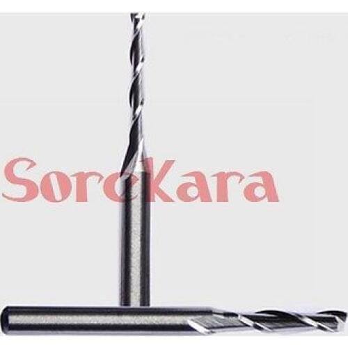 3.175*15mm Two Flutes Spiral End Mills Double Flutes Milling Cutter Carbide CNC Router Bits Carving Tools