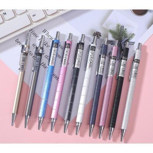 36 pcs/lot Fashion Metal Press Mechanical Pencil Cute Drawing Writing Automatic Pen School Office Supplies