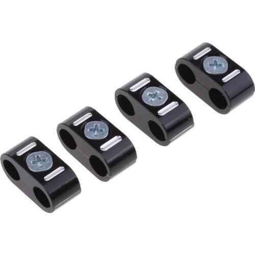 4 x Black Metal Brake Throttle Cable Clamp Separator Wire Spacer Organizer for Harley All Models Touring Dyna 1984-later