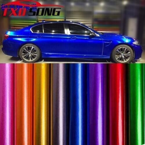 50cm*1/2/3/4/5/6/10m Premium Glossy Metallic Dark Grey Vinyl Wrap Car Wrap With Air Bubble Gloss Pearl Metallic Vinyl Sticker