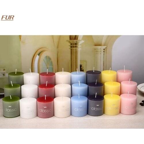 Hot Sale Scented Candle Classic Cylindrical Birthday Romantic Small Candle Wedding Western Food Candlestick Column Wax