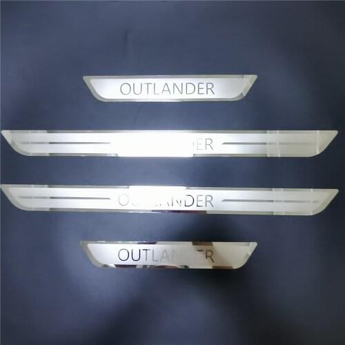 Car Styling For Mitsubishi Outlander 2007-2018 2019 2020 2021 Scuff Plate Door Sill Protector Threshold Pedal Step Guard Sticker