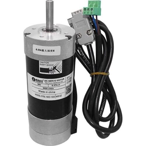 Leadshine 180W Brushless DC Servo Motor 57BL180D-1000 Circular Flange 36VDC 7A 0.57NM 3000RPM