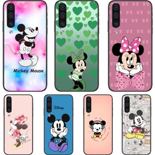 Cute Mickey Mouse Here Phone cover hull For SamSung Galaxy S8 S9 S10E S20 S21 S5 S30 Plus S20 fe 5G Lite Ultra black soft case