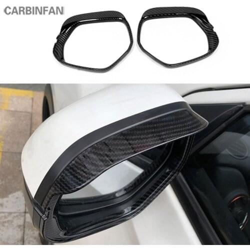 Rearview mirror rain eyebrow cover trim carbon fiber rain shield cover For Honda HR-V HRV Vezel 2015 2016 2017 2018 C1540