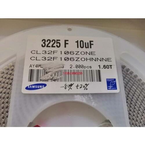 CL32F106ZOHNNNE 1210 10uF(106) -20%,+80% 16V 3225 1210 10UF 25V CL32F106ZAHNNNE SMD capacitor CL32F475ZO9LNNE 3225 4.7UF 12