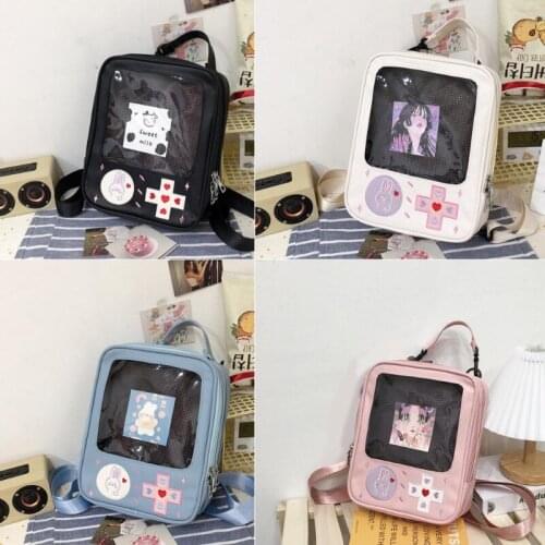 D0LF Women School Backpack Cute Game Console Design Convertible Ladies Casual Daypack