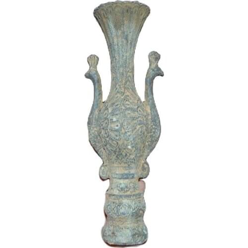 China Old Bronze Collections From The Countryside Bronze Double Phoenix Cup