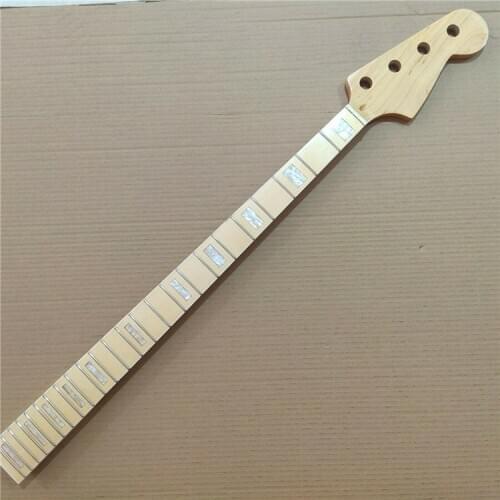 Maple bass Neck For 24 fret Electric JAZZ Bass Guitar neck Replacment gloss