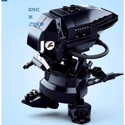 SLuban Q Version Monkey King Iron Man helmet building blocks Minifigures model boy children toys Christmas gift birthday present