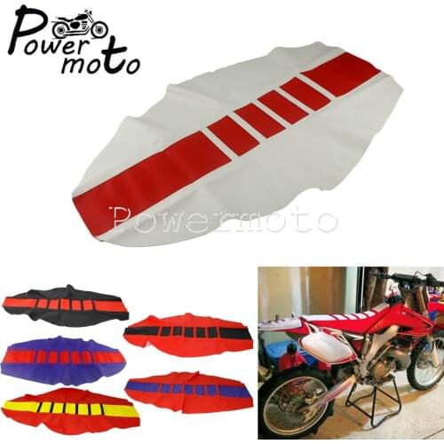 Red for Honda CRF250 CRF450 R/X/L Ribbed Traction MX Enduro Seat Cover Dirt Pit Bike Seat Pad for CRF CR XR 125 250 450 230 150